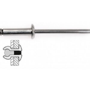 75 rivets acier / acier à tête plate Ø 4 x 10 mm