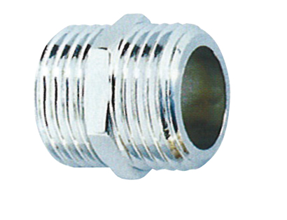 Mamelon égal laiton chromé à visser MM - Diamètre : 3/4''