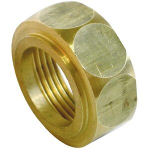 Écrou 6 pans pour collet battu laiton - Diamètre : 3/4'' - 18