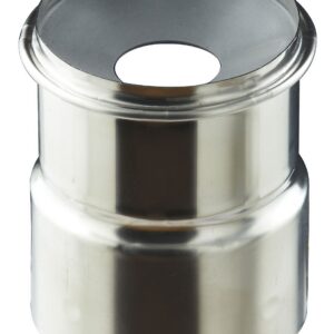 Adaptateur air étanche à membrane conduit flexible - PGI pour poêles à Pellets - Couleur : INOX