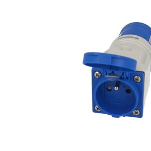 Adaptateur droit prise mâle CEE vers prise femelle française monophasée, 3 x 16A