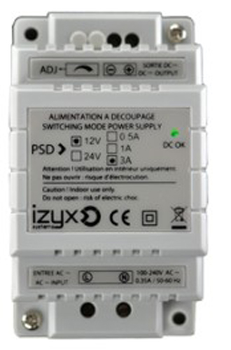 Alimentation rail DIN 12 V 3 A PSD1203
