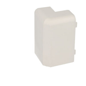 Angle extérieur pour plinthe PVC blanche 80 x 25 mm