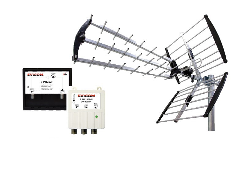 Antenne TV et kit d'installation