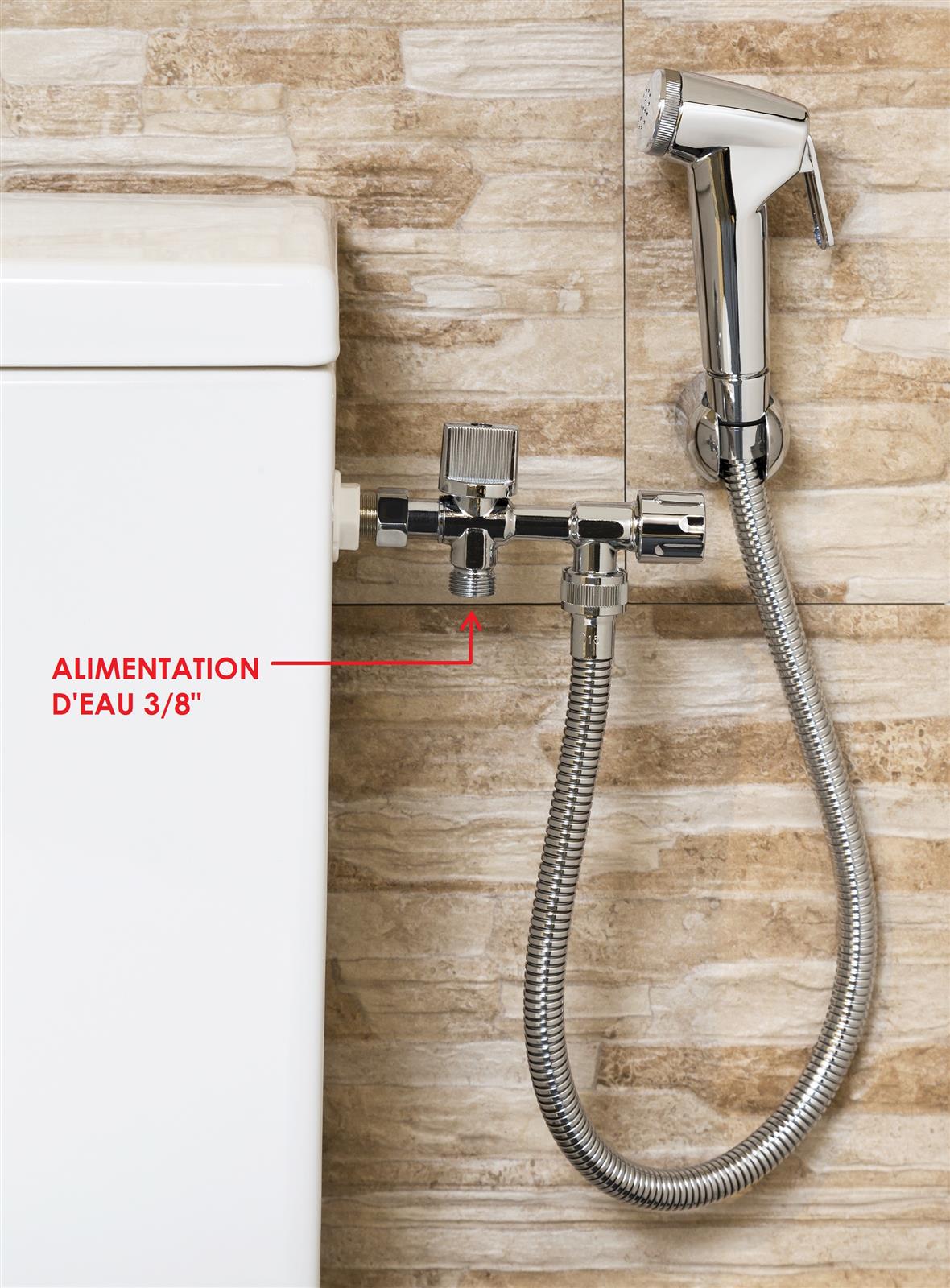 Applique WC extérieure avec douchette