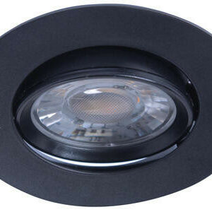 Spot encastré Iris led orientable, CCT, dimmable, 550 lumens rond noir ARIC