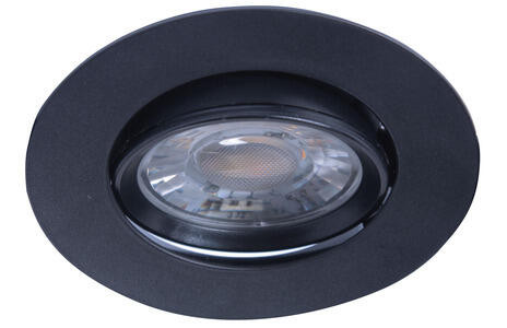 Spot encastré Iris led orientable, CCT, dimmable, 550 lumens rond noir ARIC
