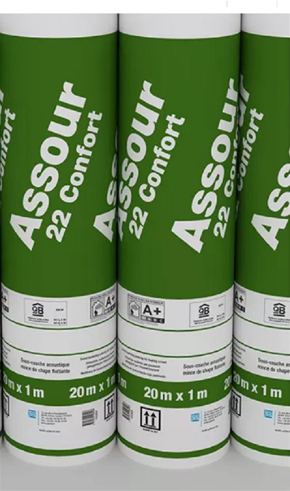 Assour 22 confort (sous couche acoustique) - Dimensions: 1.2x20 m