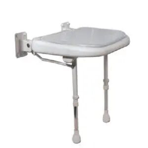 Banc de douche rembourré rectangulaire gris AKW 04570P