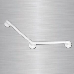 Barre d’appui blanche haute résistance lisse coudée 135° Série 11900 - Barre de maintien - 300 x 300 mm - Blanc