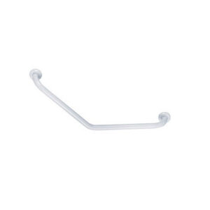 Barre d'appui coudée angle 135 ° - Dimensions: 265 x 265 mm - Couleur: blanc