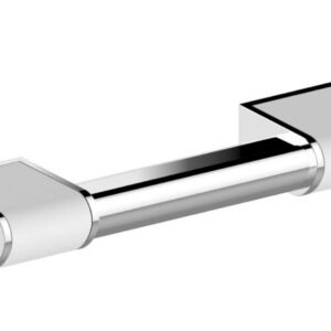 Barre d'appui ONYX 2 en aluminium - Longueur : 450 mm - chromé brillant et blanc mat