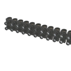 Barrette de connexion "domino" 12 entrées 16mm² noire 10