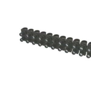 Barrette de connexion "domino" 12 entrées 4mm² noire 10