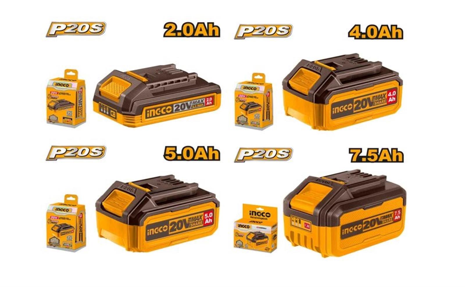 Batterie Lithium-ion 20V - Ampérage: 2,0Ah
