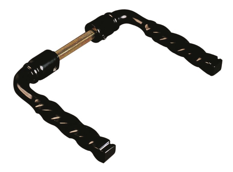 Béquille double aluminium torsadée C7 x 95 mm 110267NO