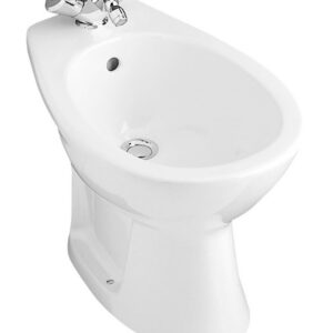 Bidet sur pied blanc VOLTA - Longueur : 565 mm - Largeur : 355 mm - Hauteur : 390 mm - Blanc
