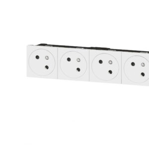 Bloc de prise de courant quadruple 16A 2P+T Legrand Mosaic surface