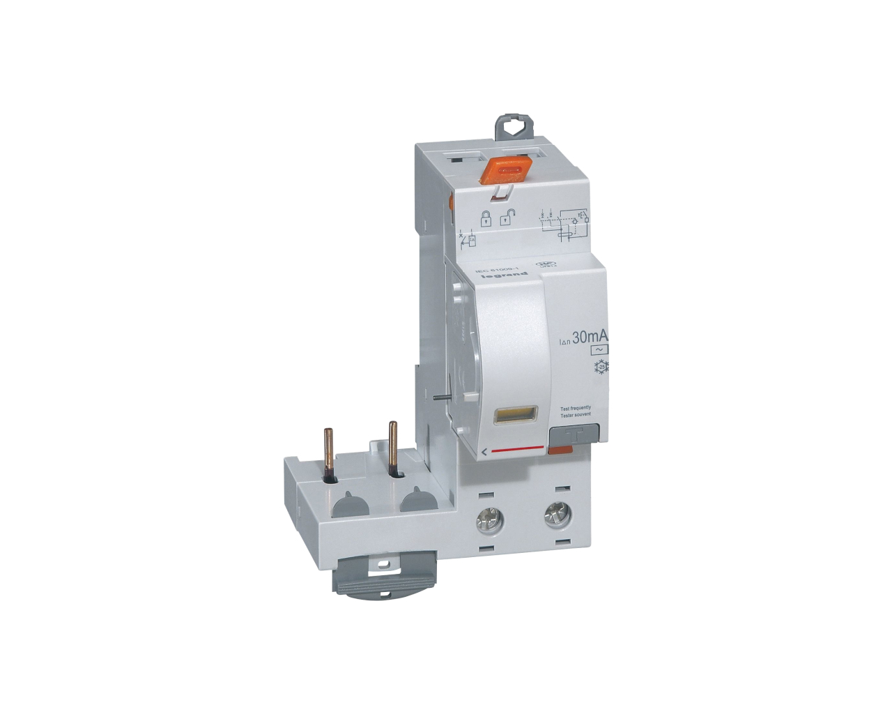 Bloc différentiel modulaire bipolaire Legrand DX³ 63A / 30mA type AC