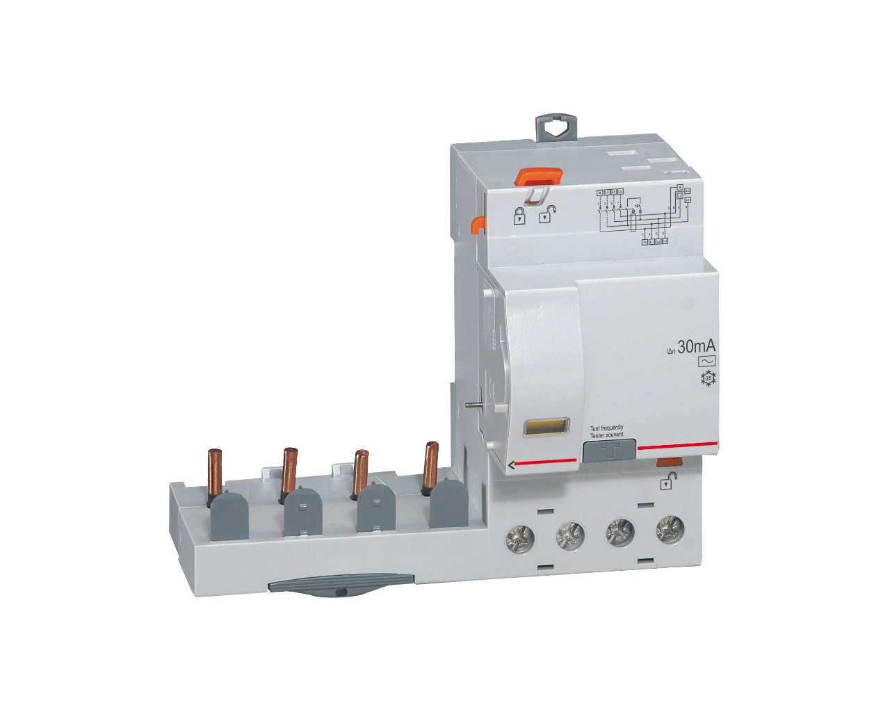 Bloc différentiel modulaire tétrapolaire Legrand DX³ 63A / 30mA type AC
