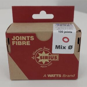 Boite assortiment 100 joints fibre SIRIUS - 5x1/4" + 20x3/8" + 40x1/2" + 5x5/8" + 10x3/4" + 5x7/8" + 5x1" + 5x1"1/4 + 5x1"1/2