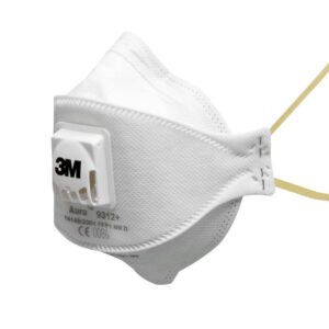Boîte de 10 masques pliables jetables série Aura™ 9312+ FFP1 avec soupape 3M 7000088724