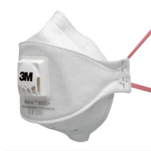 Boîte de 10 masques pliables jetables série Aura™ 9332+ FFP3 NR D avec soupape 3M 7100101249