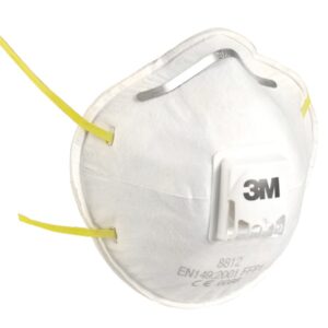 Boîte de 10 masques respiratoires coques jetables FFP1 avec soupape série 8812 blanc 3M 7000006980