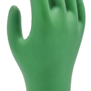 Boite de 100 gants de protection chimique jetables en nitrile vert TL SHOWA 6110PF-T.L