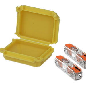 Boite de jonction isolante "gel" avec 2 bornes Wago 2 entrées Inline