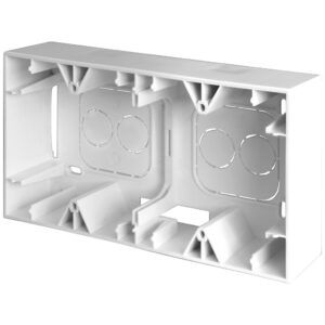 Boitier saillie double Blanc Eur'Ohm Square