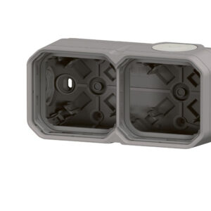 Boitier saillie double horizontal ou vertical Legrand Plexo™ gris composable