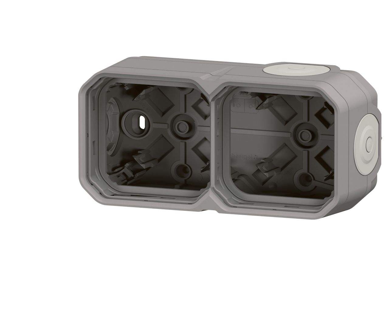 Boitier saillie double horizontal ou vertical Legrand Plexo™ gris composable