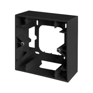 Boitier saillie simple Noir Eur'Ohm Square