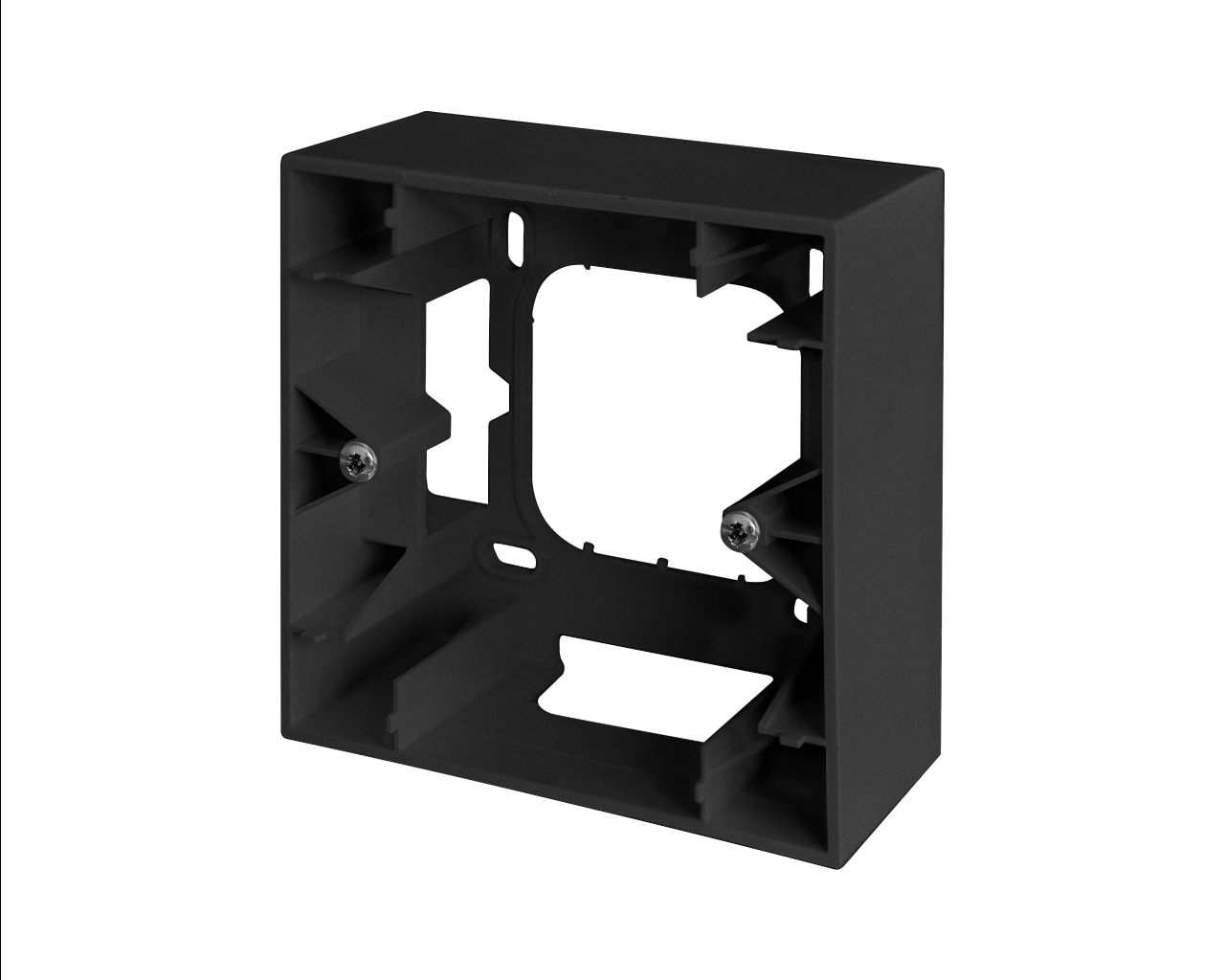 Boitier saillie simple Noir Eur'Ohm Square