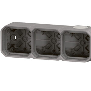 Boitier saillie triple horizontal ou vertical Legrand Plexo™ gris composable