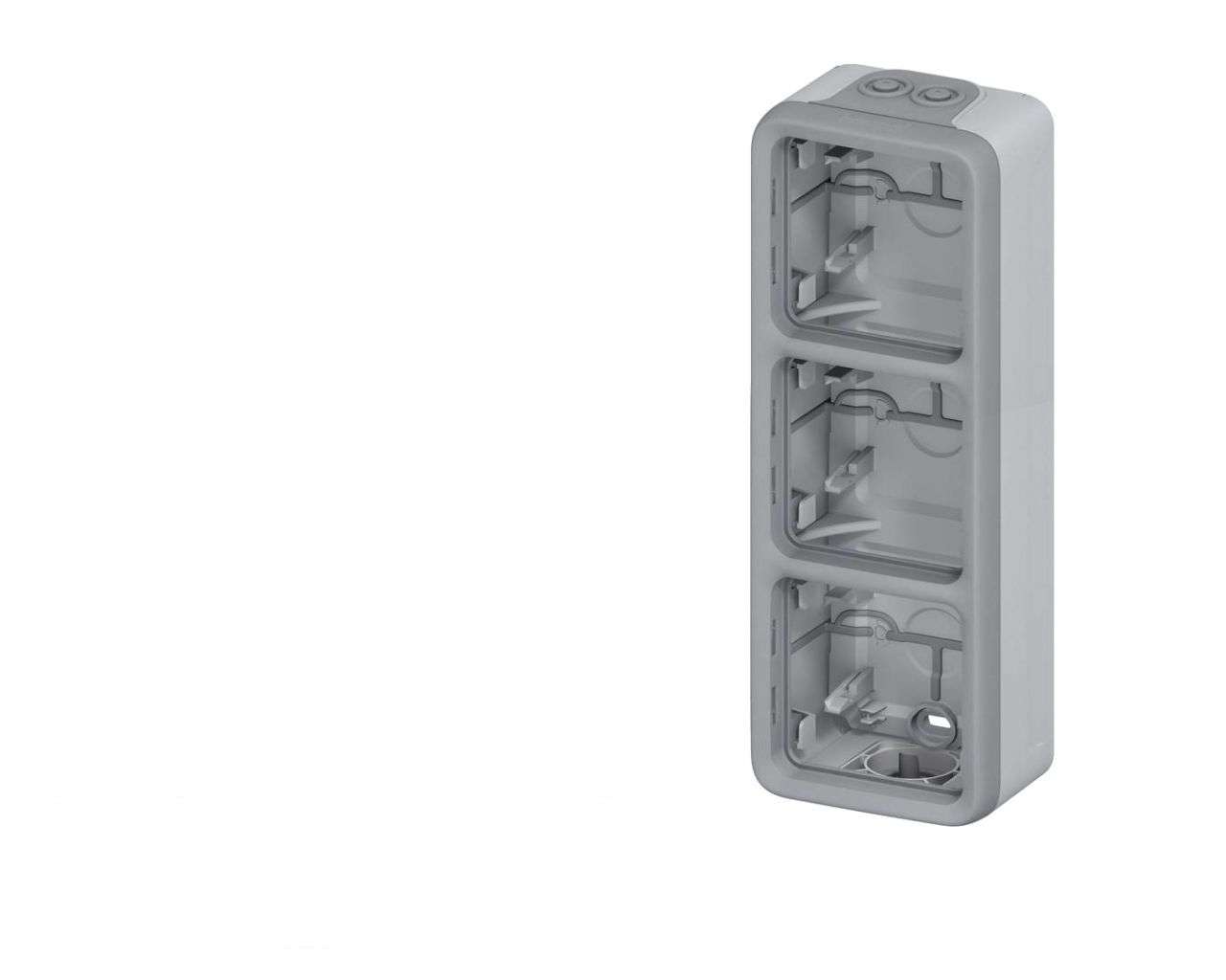 Boitier saillie triple vertical Legrand Plexo™ gris composable