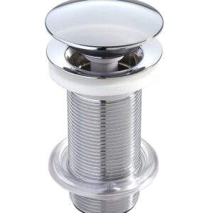 Bonde laiton clic clac pour lavabo - Chromé brillant
