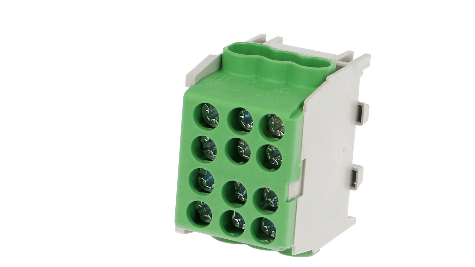 Bornier vert enclipsable sur rail DIN pour câble Terre