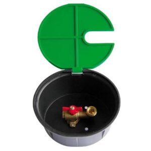 Bouche d'arrosage plastique avec vanne équerre laiton 4 MS - Bouche d'arrosage
