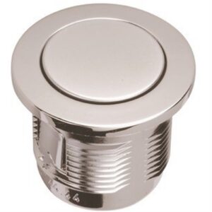 Bouton poussoir pour soupape - Chromé - Diamètre 40 mm