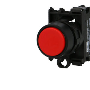 Bouton interrupteur rouge complet IMO Ø22mm, 1NC