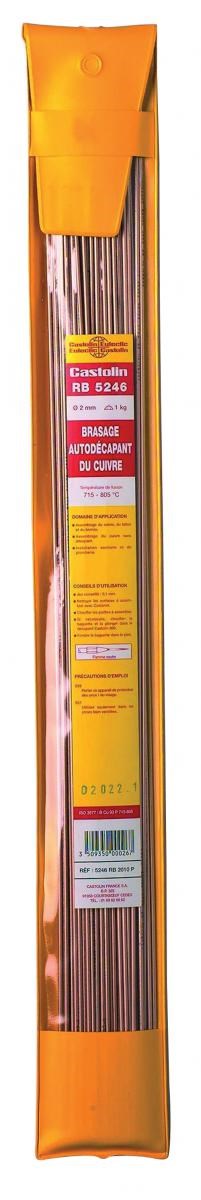 Brasure Alliage auto-décapant pour le brasage fort du cuivre - 5246 RB 2010 boite de 1 Kg