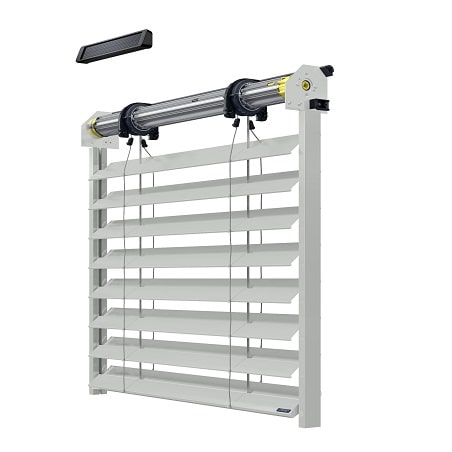 Brise Soleil Orientable - BSO Lames PX90Z Motorisation Radio Solaire avec télécommande