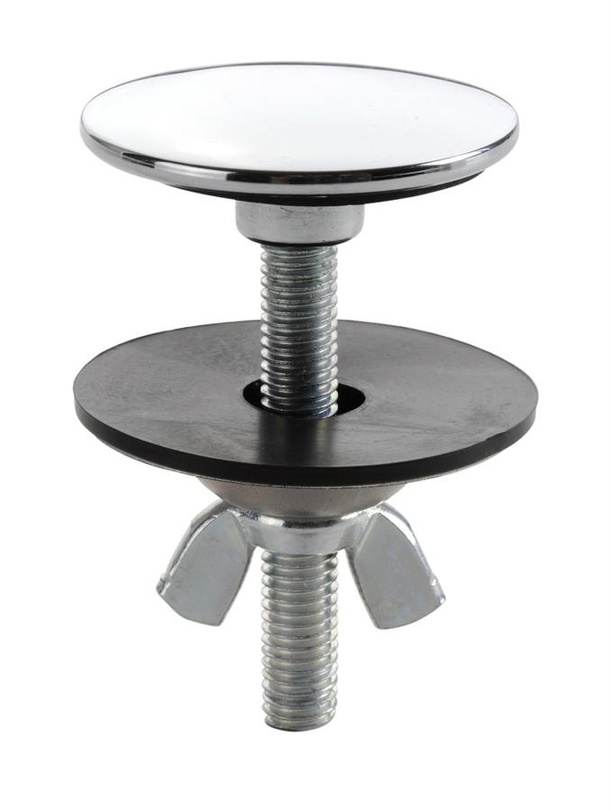Cache trou chromé pour évier et lavabo - Chromé - Ø 42mm