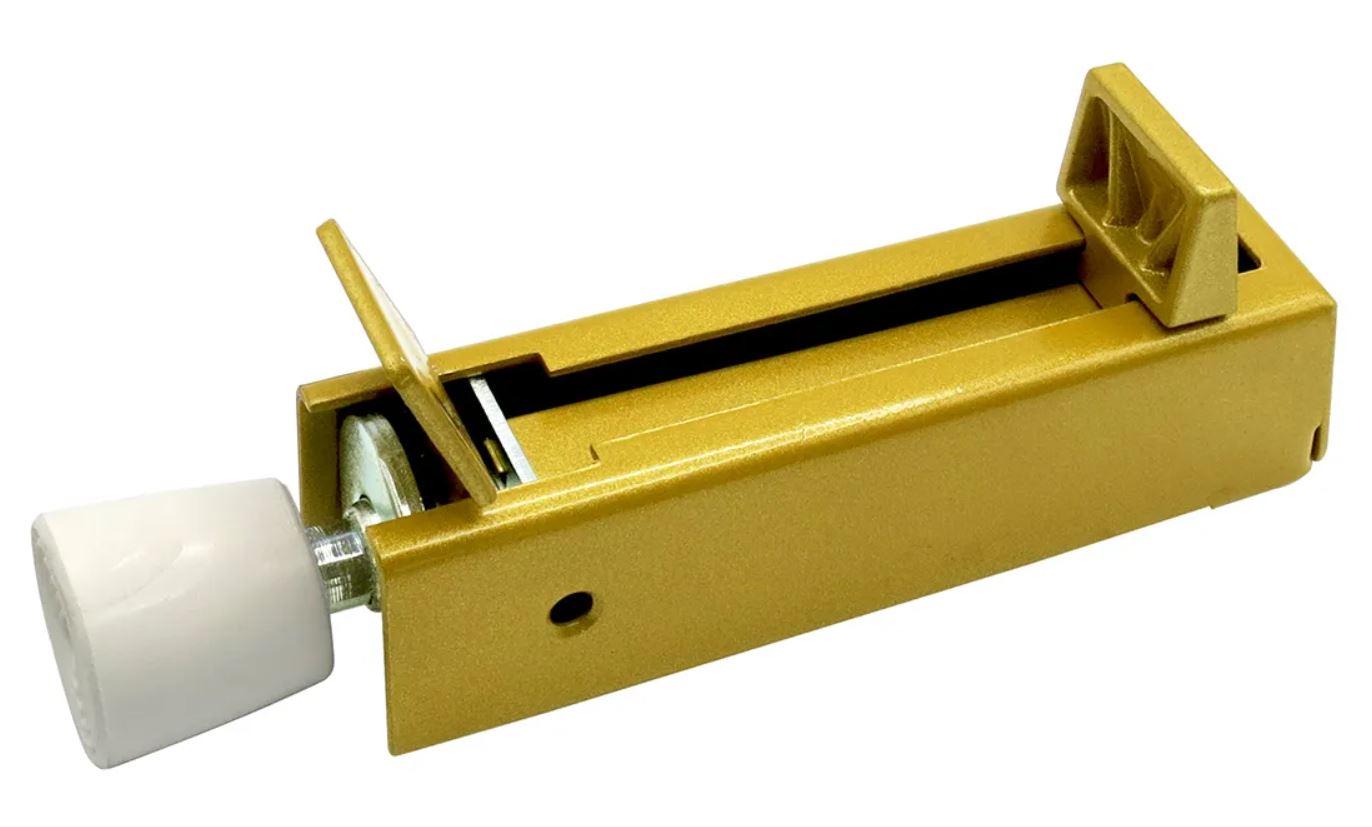 Cale-porte à pédale pour porte lourde 60 kg verni or IBFM 236