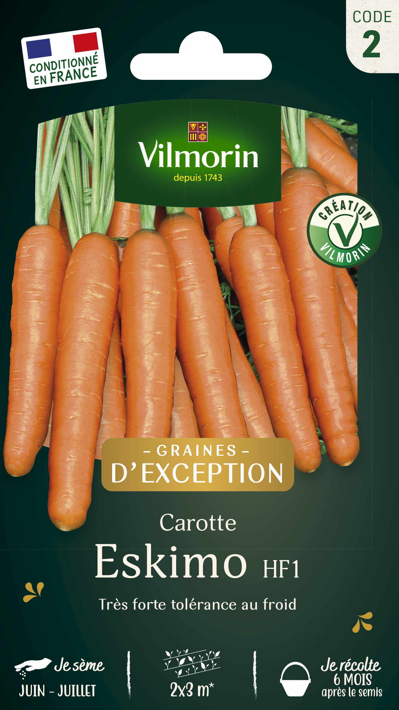 Carotte Eskimo F1 - Graines d'Exception