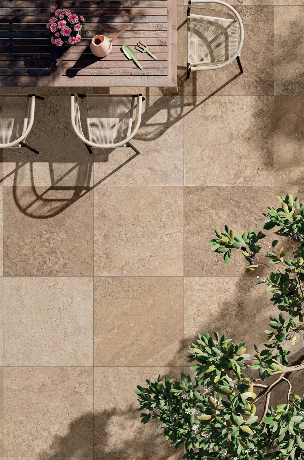 Carrelage de sol effet pierre série TIBER (60x60 cm) - Dimensions: 60x60 cml Coloris: Natural rectifié