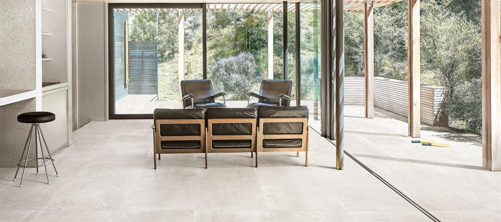 Carrelage de sol effet pierre série UNIQUESTONE (30X60 cm) - Dimensions: 30x60 cm - Coloris: Titanium naturel rectifié
