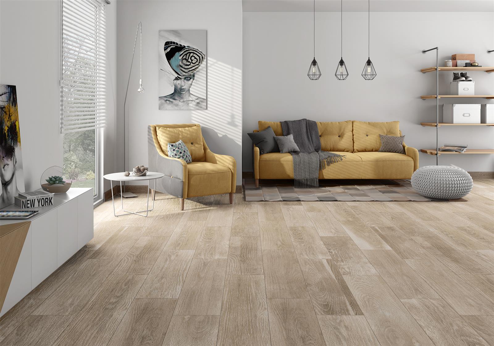 Carrelage de sol imitation bois - Série CARSON LEGNO - 25X100 ATRIUM CARSON / LEGNO ARENA